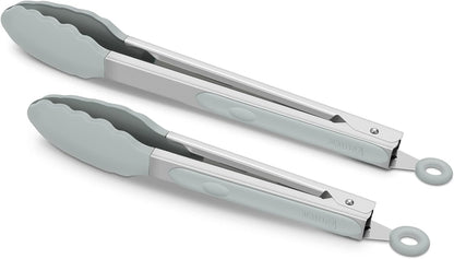 Purilite Select Silicone &amp; Stainless Steel Kitchen Tongs - PuriLite