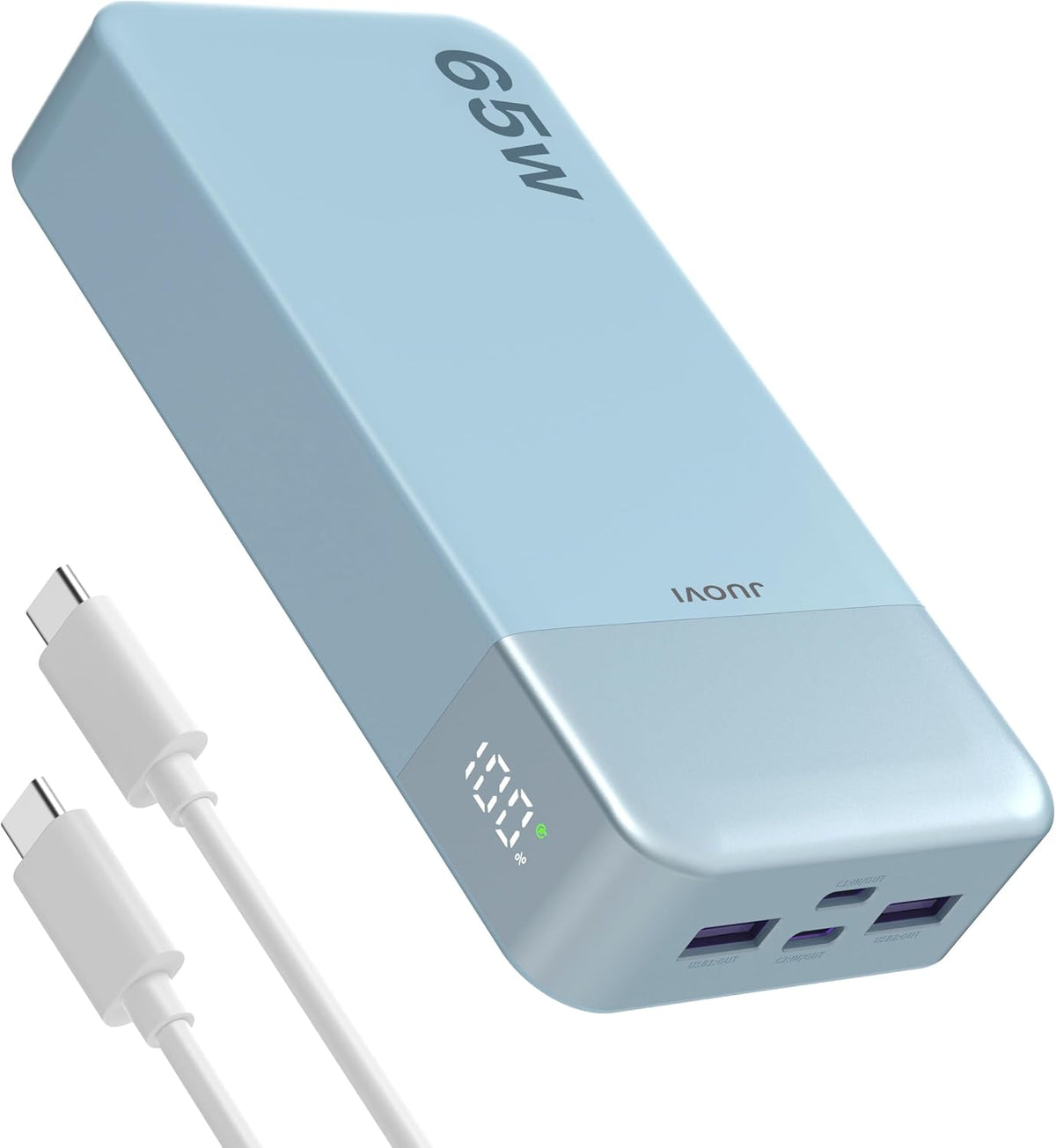 JUOVI Power Bank 65W 20000mAh USB-C Laptop Portable Charger Fast Charging