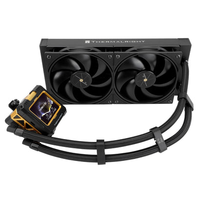 Thermalright FW 360 Black ARGB-360mm AIO CPU Liquid Cooler,IPS LCD Screen with 320 * 240 Resolution,for AM5/Intel LGA1700,‘2.4 inch’Magnet-Absorbent LCD Screen for Images -Black - PuriLite