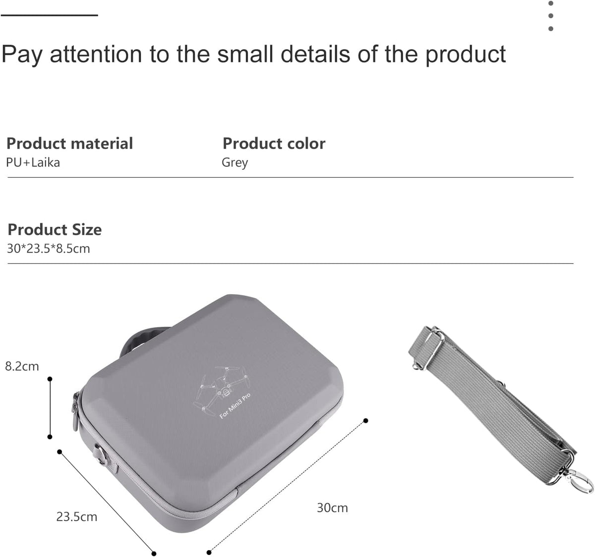 Mini 3 Carrying Case, for DJI Mini 3 Pro and DJI Mini 3, Waterproof Portable Hard Shell Travel Box Compatible with Shoulder Strap for DJI Mini 3 Pro and DJI Mini 3 Drone Accessories - PuriLite