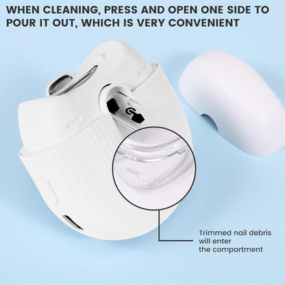 KTZCTPCA Electric Nail Clipper, Toenail and Fingernail Clippers, Nail Clipper Trimmer Baby Nail Polisher, Portable Nail Trimmer with Light & 2 Speeds for Babies,Children,Seniors,Adults (B) - PuriLite