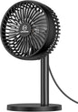 6 Inch Desk USB Fan with 4 Speeds - Adjustable Height, 72° Rotation, Quiet Table Fan for Home Office Cooling - PuriLite