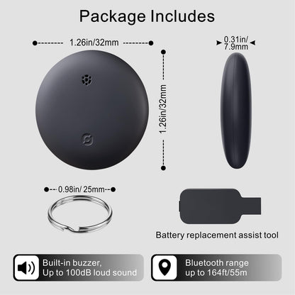 Bestray GPS Tracker Android, Air Smart Tag Compatible with Google Find My (Android Only), Key Finder for Keys, Luggage, Suitcase, Wallet, IP66 Waterproof, 4 Pack - PuriLite