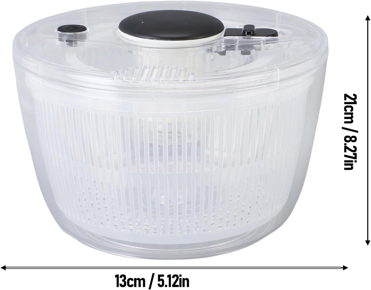 Luocute Salad Spinner, Large Capacity Transparent Fruit and Vegetable Washer Suitable for Kitchen (L 5.91x9.65in) - PuriLite