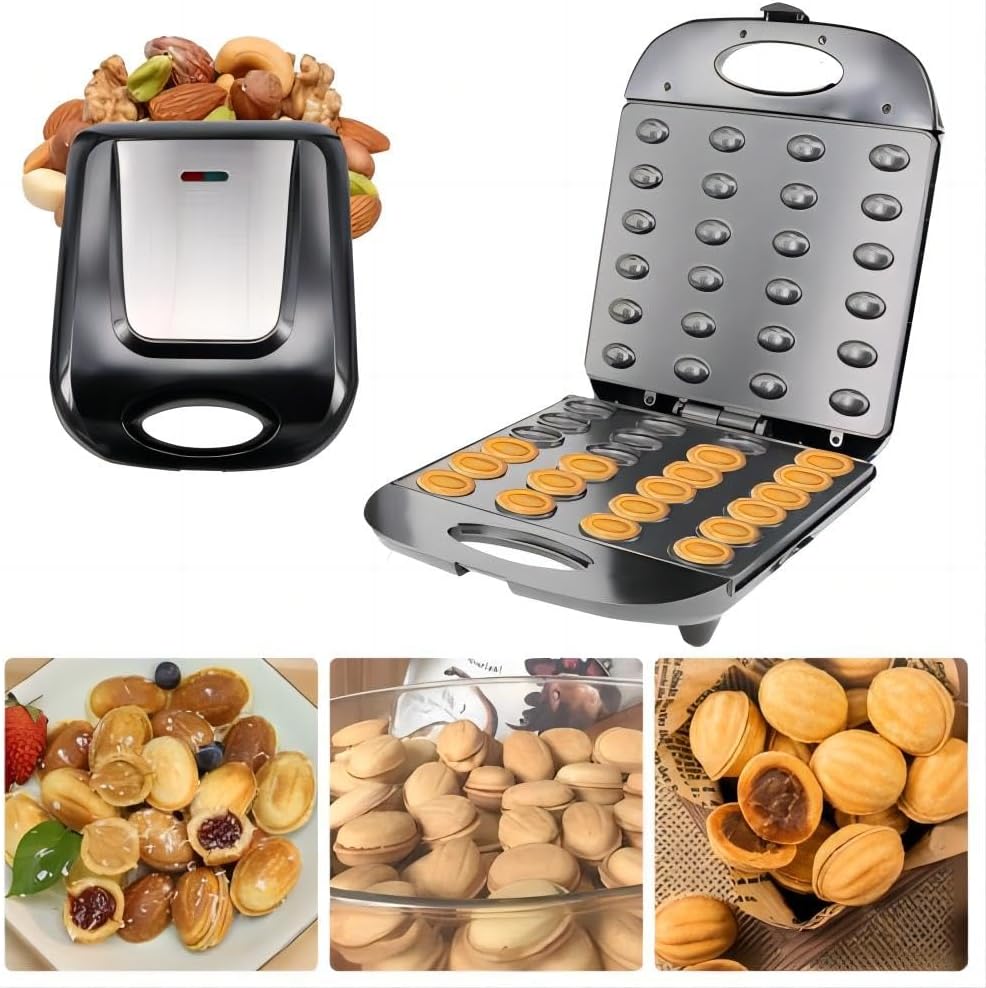 Mini Maker Waffle Maker 5“ Non-Stick Waffler Iron Stuffler Stuffed Wafflera Adjustable Browning Control, Heart, Azure - PuriLite