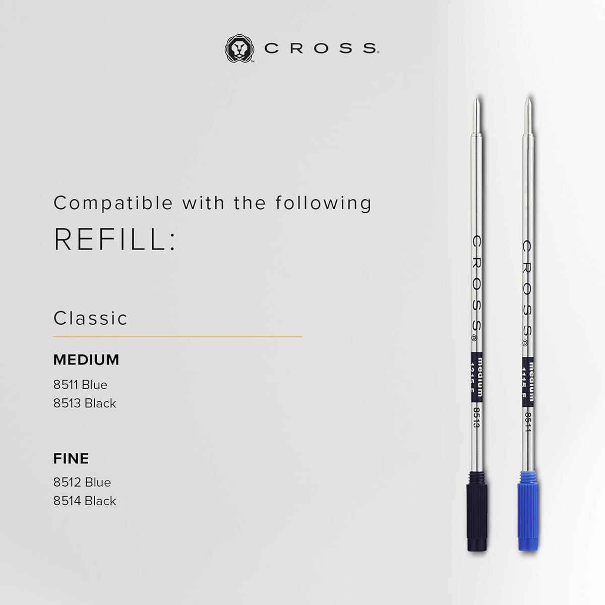 Cross Classic Century Classic Black Ballpoint Pen with 23 Karat Gold Plated Appointments (2502) - PuriLite