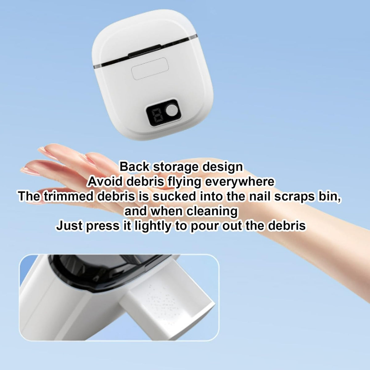 Automatic Nail Clippers | Electric Nail Cutter Adjustable Electric Toenail Clippers - Three-Speed Control Toenail with LED Light For Seniors, Relatives - PuriLite