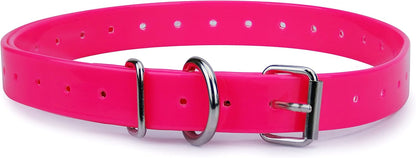 Orange Heavy-Duty 3/4" Waterproof and Odor Proof TPU Replacement Dog Collar Strap for Bark, Shock, Training and Electric Dog Fence Receiver Collars - PuriLite