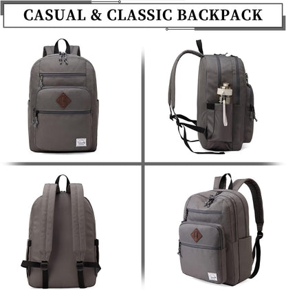School Backpack for Men Women,Vaschy Lightweight School Bag Bookbag Casual Daypack for High School/College/Teens/Travel/Work - PuriLite