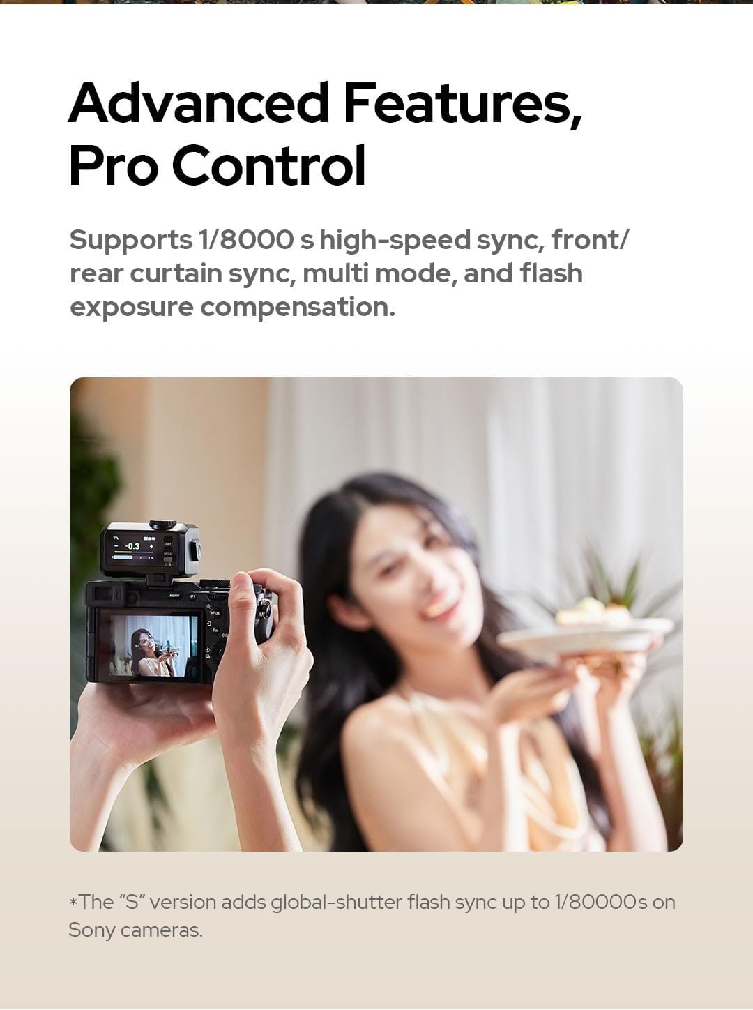 Godox iT30 Pro S iT30Pro-S Godox Flash for Sony Camera,TTL Flash,HSS 1/8000s, 2.4G Wireless Master/Receiver,Compatible with A7CII,A7IV,ZV-E10,A7RV,A7C,A7III,A6700,A6400,ZV-E1,FX3(Black) - PuriLite