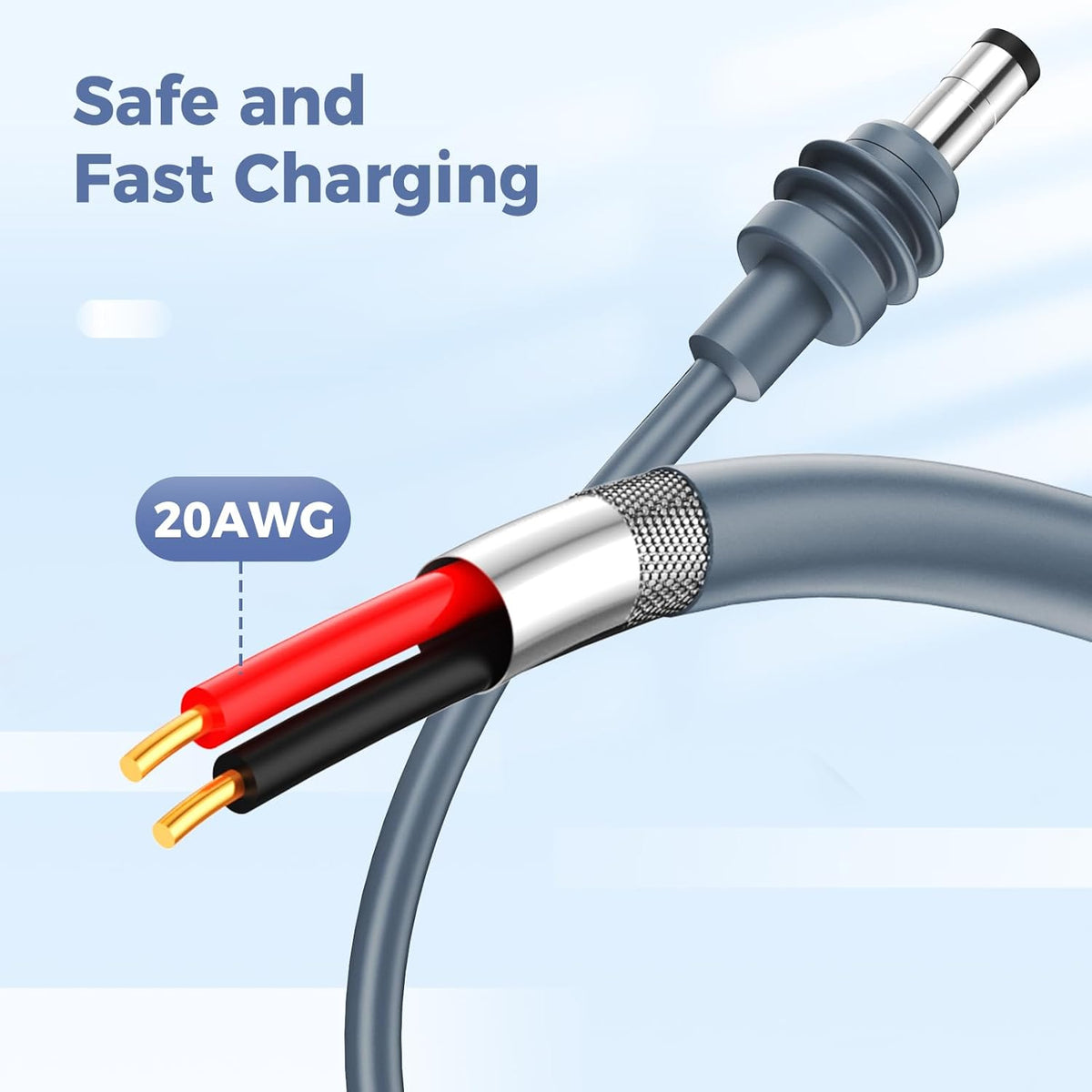 Starlink Mini Power Cable - 16.4 FT/5M Replacement Waterproof Outdoor DC Charging Cord for Mini DC Power - Gray - PuriLite