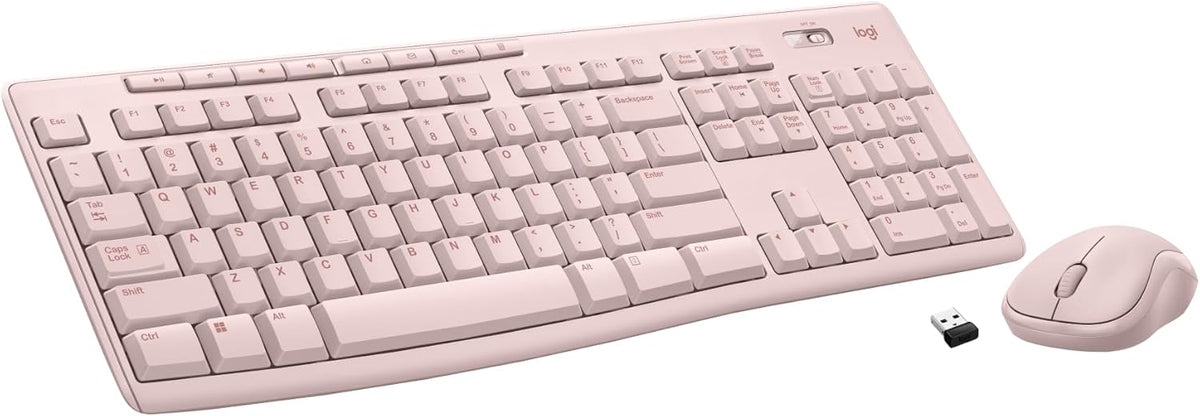 Logitech MK295 Wireless Mouse & Keyboard Combo with SilentTouch Technology, Full Numpad, Advanced Optical Tracking, Lag-Free Wireless, 90% Less Noise - Graphite - PuriLite