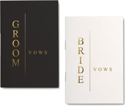 GroomBrideGifts Wedding Vow Book for His and Hers, Soft Touch, Perfectly Sized Bride and Groom Vow Books, Wedding Essentials, Wedding Registry Ideas, His and Hers Gifts - PuriLite