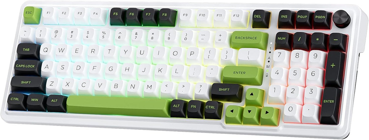 Redragon K686 PRO 98 Keys Wireless Gasket RGB Gaming Keyboard, 3-Modes Anime Mechanical Keyboard w/Hot-Swap Socket, Dedicated Knob Control & Sound Absorbing Pads, Custom Hi-Fi Linear Switch - PuriLite