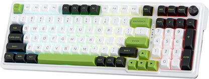 Redragon K686 PRO 98 Keys Wireless Gasket RGB Gaming Keyboard, 3-Modes Anime Mechanical Keyboard w/Hot-Swap Socket, Dedicated Knob Control & Sound Absorbing Pads, Custom Hi-Fi Linear Switch - PuriLite