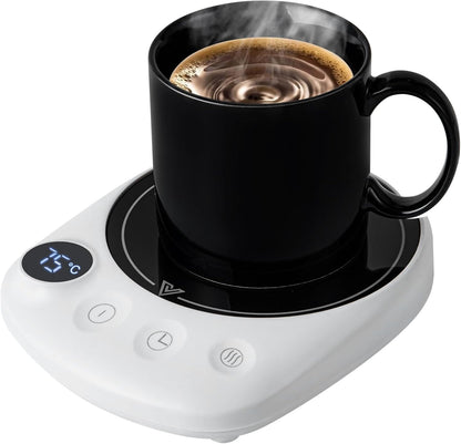 MYMULIKE Mug Warmer, Coffee Mug Warmer for Desk with 4 Temperature Settings (55℃/65℃/75℃/85℃), Coffee Warmer with Auto Shut Off, 1-12 Hour Timer, Desk Accessories for Office/Home - PuriLite