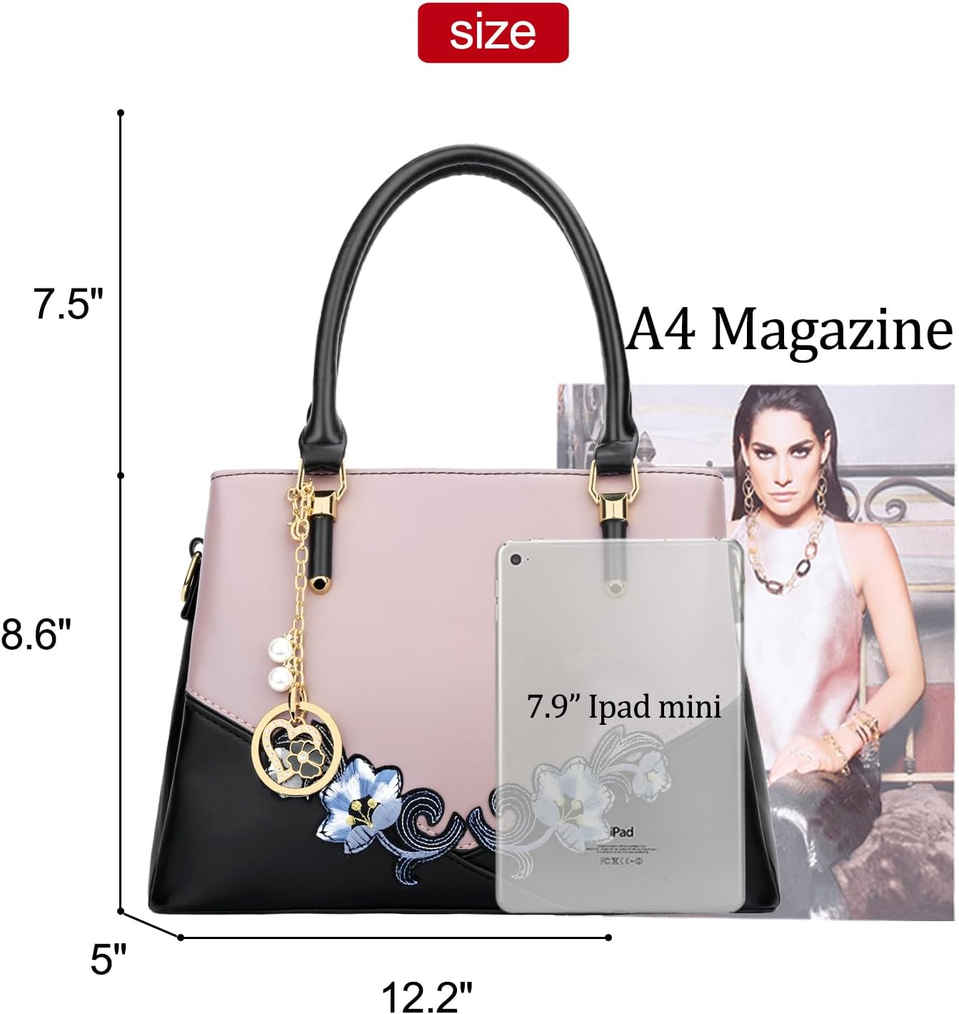 KKXIU Trendy Tote Bag for Women Lightweight Oxford Big Capacity Shoulder Purses and Handbags - PuriLite