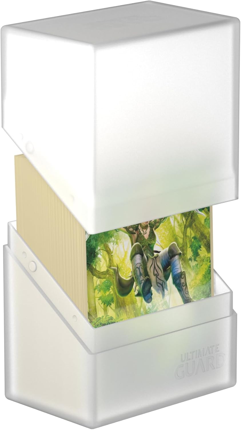 Ultimate Guard Boulder 100+ Classic, Deck Case for 100 Double-Sleeved TCG Cards, Onyx, Secure & Durable Storage for Trading Card Games, Soft-Touch Finish - PuriLite