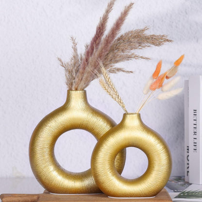 Purilite Select Gold Ceramic Vase Set of 2 - PuriLite