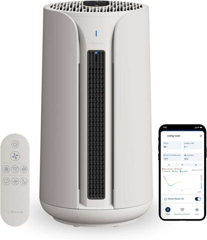 BLUEAIR Air Purifiers for Medium Rooms, Bedroom, Kitchen, Cleans 1,858 sqft in one hour, HEPASilent Smart Air Cleaner for Home, Pets, Allergies, Dust, Mold, Smoke - Blue Pure 311i Max - PuriLite
