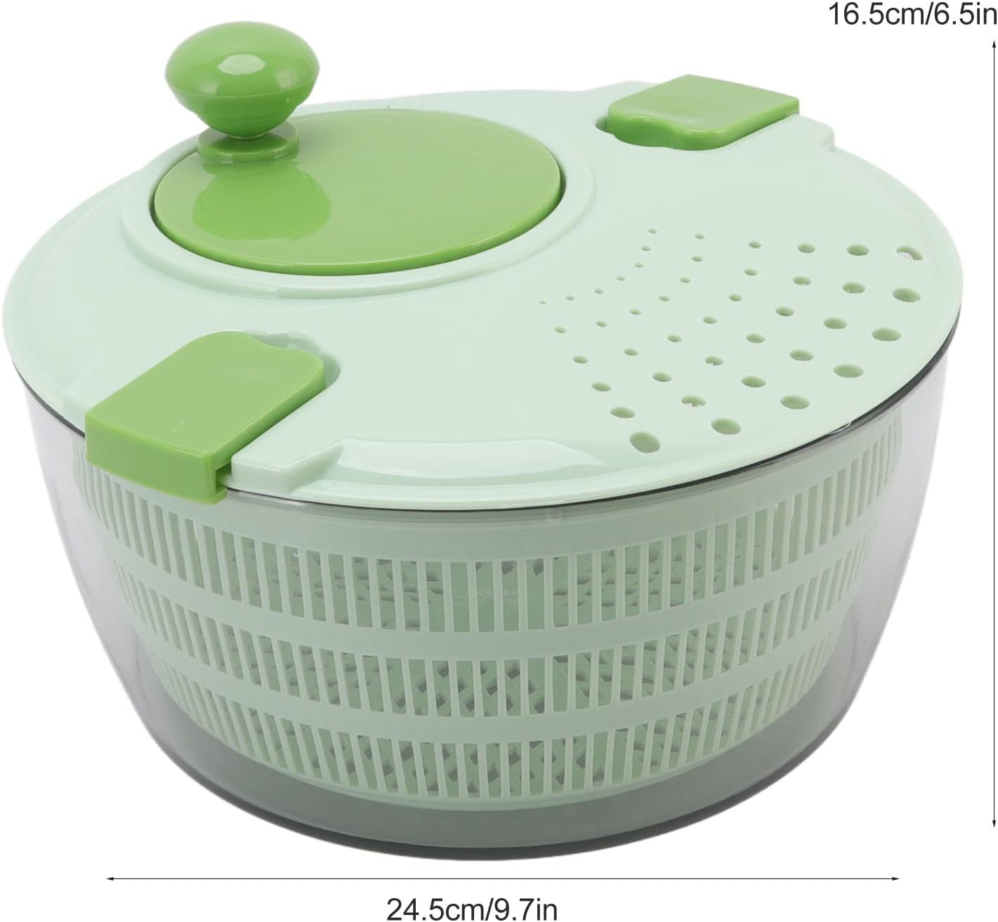 QANYEGN 4L Vegetable Dryer, Leuce er and Dryer, Fruit Washer, Salad Spinner with Drain, Bowl, and Colander - PuriLite