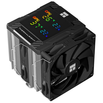 Thermalright Peerless Assassin 120 Digital ARGB Black CPU Air Cooler, Digital Screen Top Cover,6 Heatpipes Computer CPU Cooler, for AM4/AM5,Intel LGA1700/1851/1150/1151/1200,PC Cooler-Black ARGB - PuriLite