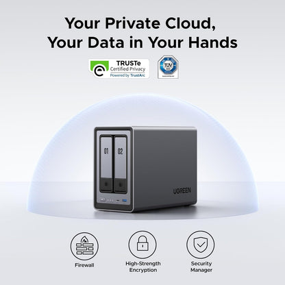 UGREEN NASync DXP4800 4-Bay Desktop NAS, Auto Backup Phones/PCs Private Cloud Storage for Home & Office, Intel N100 Quad-core CPU, 8GB DDR5 RAM, 32G eMMC, 2 * 2.5GbE, Dual M.2 Slots, 4K HDMI(Diskless) - PuriLite