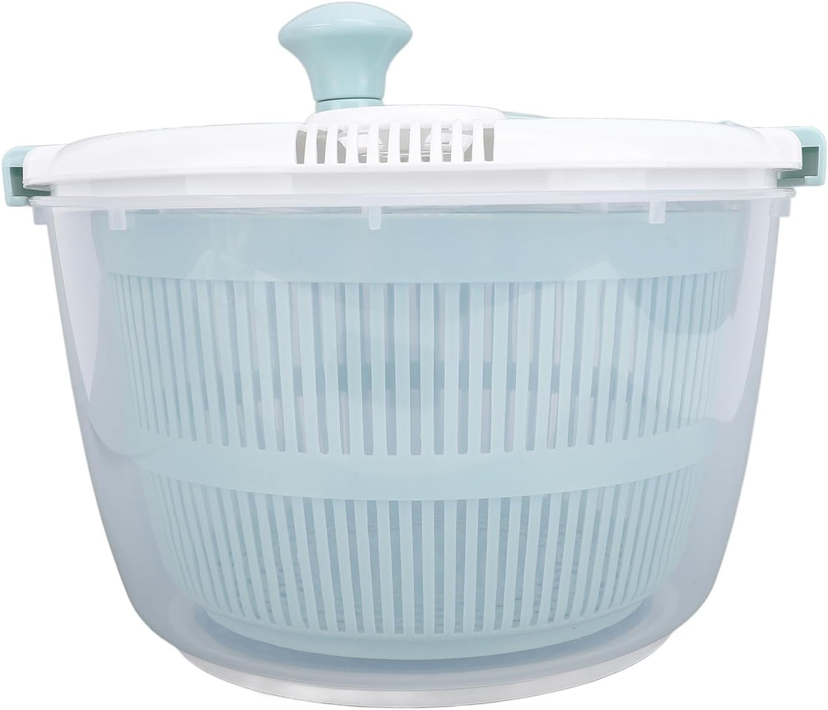 Fruit Washer Spinner, 5L Salad Spinner, 5.3 Quart Lettuce Spinner, Fruit Dryer Spinner, Salad Dryer for Washing, and Draining Greens, Fruits, and Vegetables, Blue - PuriLite