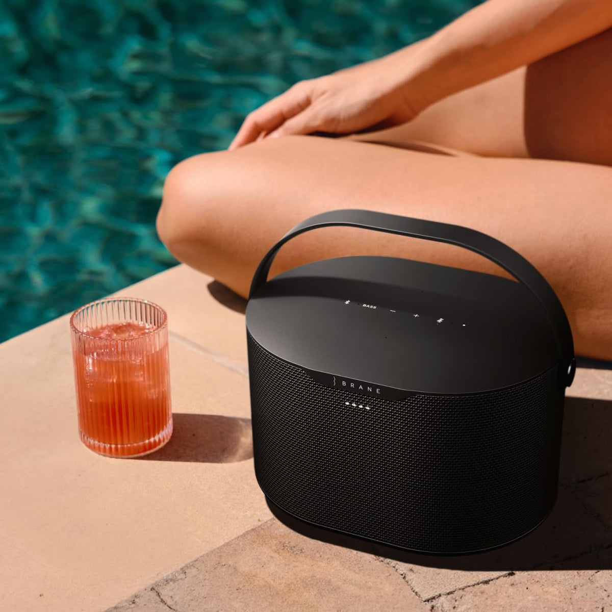 Brane Audio Brane X Smart Speaker, Portable Wireless Bluetooth Speaker, Internal RAD Subwoofer, 12 Hrs Playback, Waterproof IP57 - PuriLite