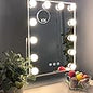 FENCHILIN Lighted Makeup Mirror Hollywood Mirror Vanity Makeup Mirror with Light Smart Touch Control 3Colors Dimmable Light Detachable 10X Magnification 360°Rotation(White) - PuriLite