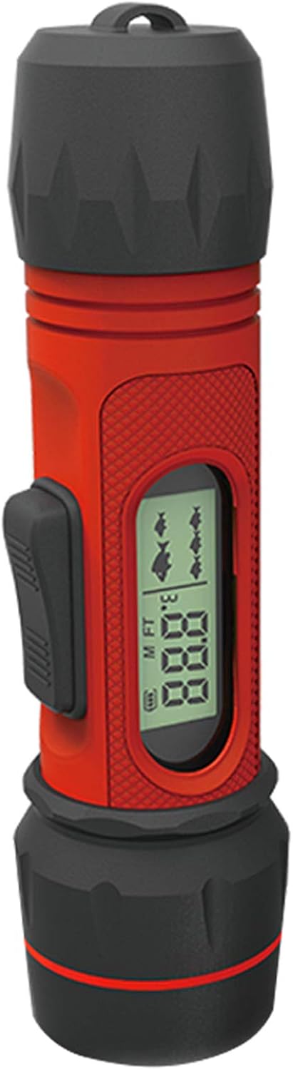 RICANK Depth Finder with Temperature Portable Ice Fish Finder Contour Readout Fish Depth Finder Handheld Fishfinder Depth Readout LCD Display Fish Detector Device Lake Sea Boat Kayak River Fishing - PuriLite