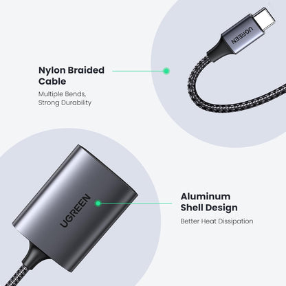UGREEN SD Card Reader USB C 3.1 Micro SD Memory Card Adapter for SDXC SDHC, MMC, RS-MMC, Micro SDXC SDHC Compatible with iPhone 15 MacBook iPad Galaxy S23 A14 - PuriLite