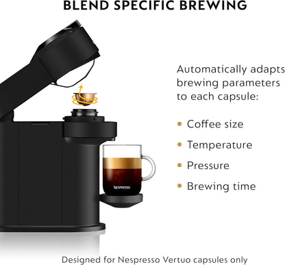 Nespresso Vertuo Next Coffee and Espresso Machine by Breville with Aeroccino Milk Frother - Light Grey - PuriLite