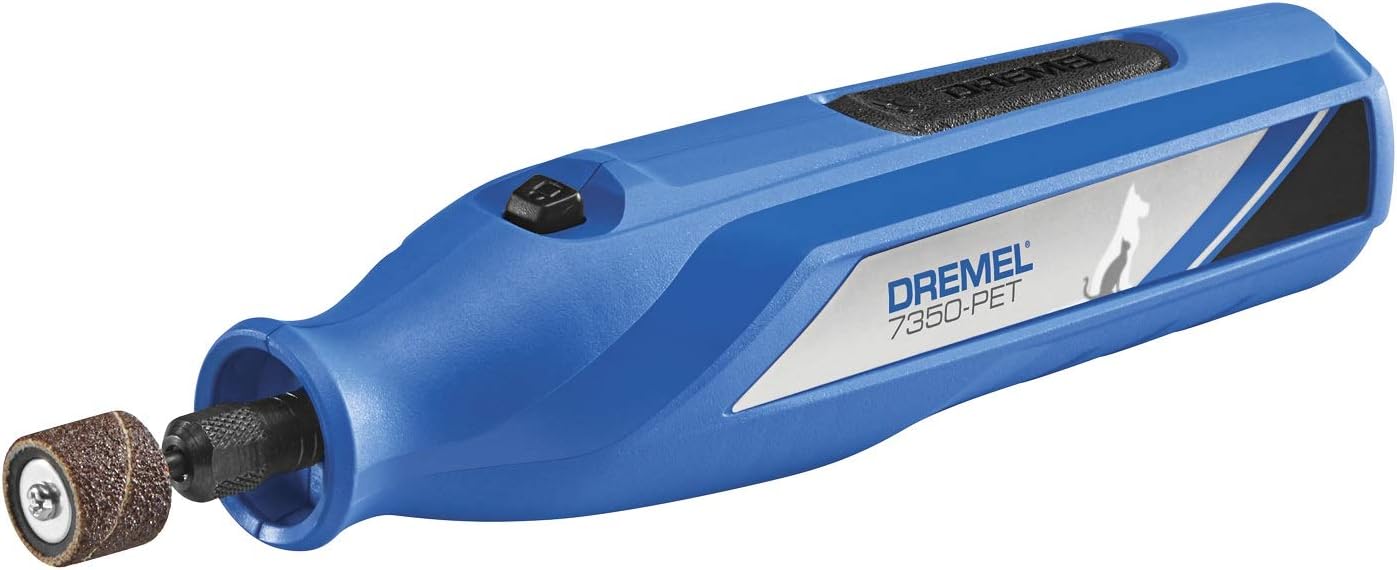 Dremel 7350-PET 4V Pet & Dog Nail Grinder, Easy-to-Use & Safe Nail Trimmer, Professional Pet Grooming Kit - Works on Large, Medium, Small Dogs & Cats - PuriLite