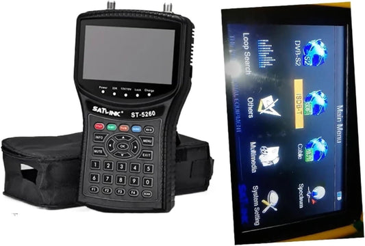 ST5260 Satellite Finder DVB-S2/ISDB-T/Cable Combo Signal Meter H.265 1080p 4.3inch St-5260 - PuriLite