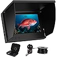 SOMK Fish Finder, Portable Underwater Fishing Camera Kit with 4.3in LCD Monitor, 190° Wide Angle IP67 Deep Waterproof Video Finder for Boats, Kayaks, Ice Fishing, Sea Adjustable Focal Length - PuriLite