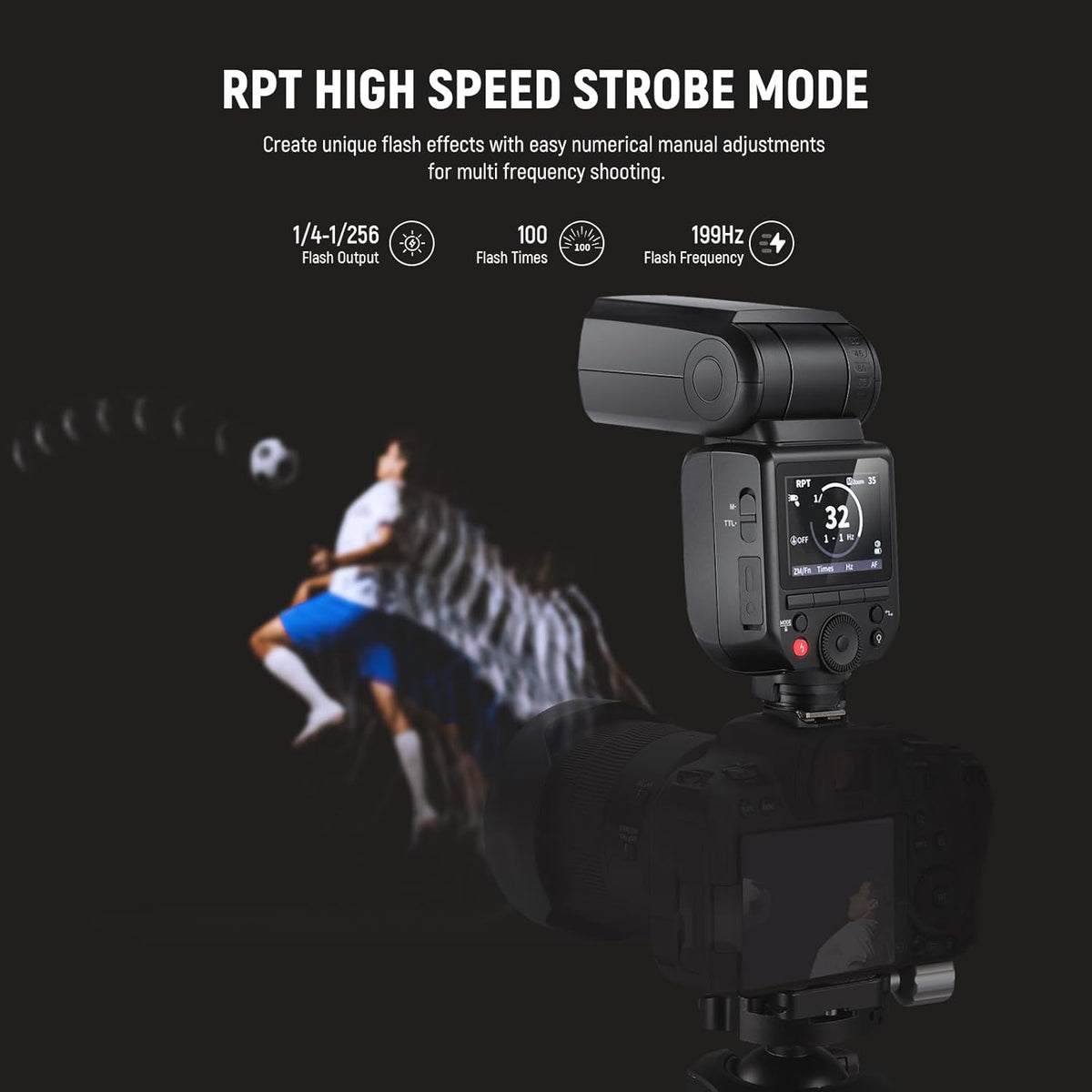 NEEWER Z880-C 2.4G 76Ws TTL Camera Flash Speedlite Compatible with Canon, Upgraded UI, Adjustable Modeling Lamp, TTL/M Quick Switch TCM Key, 1/8000s HSS 7.2V/3000mAh Battery 600 Full Power Flash - PuriLite