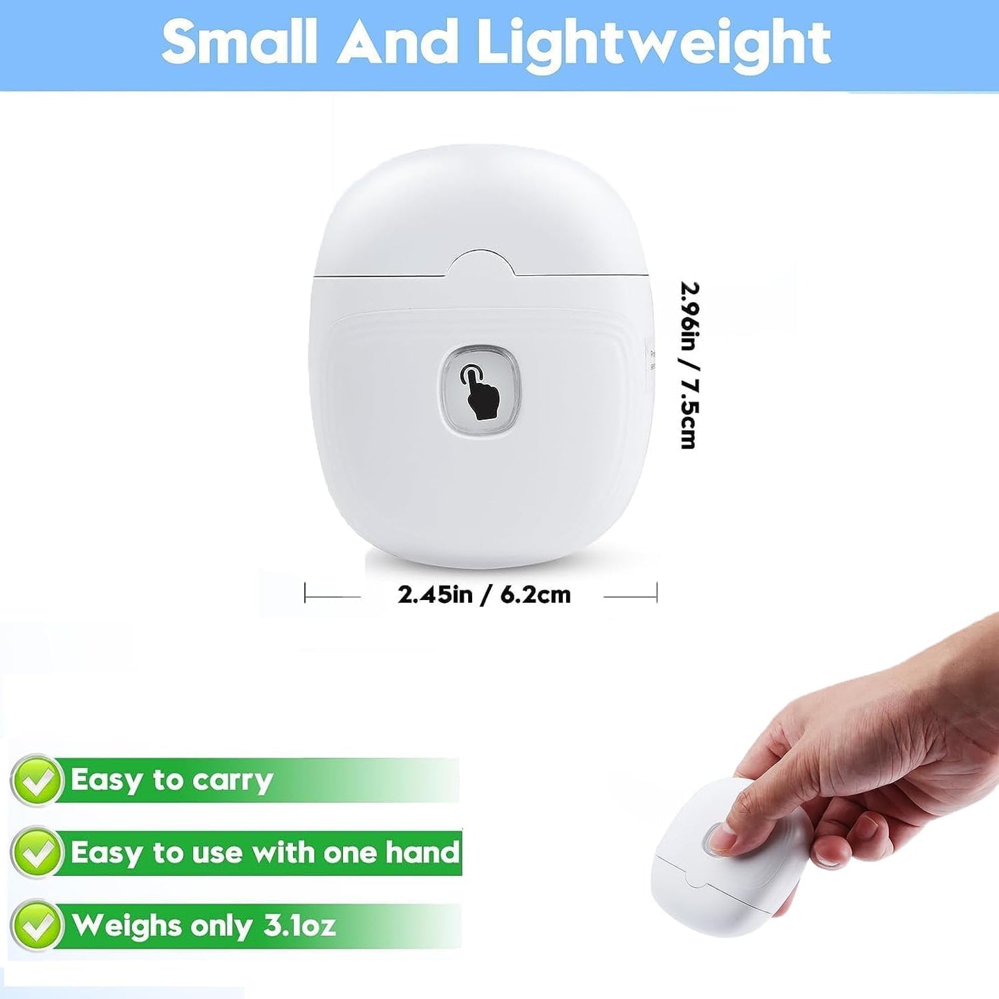 Electric nail clipper Automatic Nail Clipper, Electric Baby Nail Clippers with Light, Rechargeable Nail Clippers with Catcher, Electric Nail File for Baby, Kids, Seniors - PuriLite
