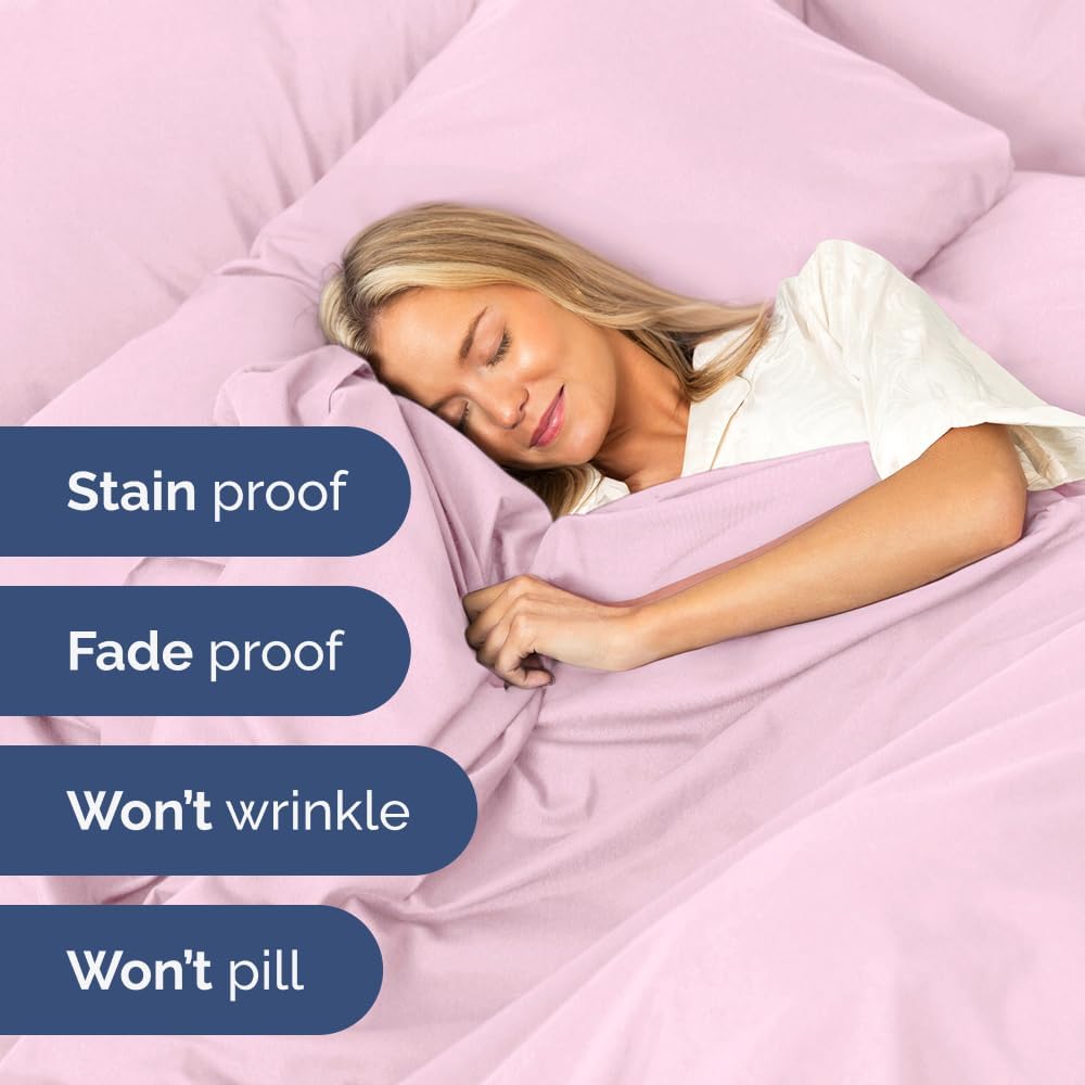Extra Deep Queen Sheet Set - 6 Piece Breathable & Cooling Sheets - Hotel Luxury Bed Sheets Set - Easy & Secure Fit - Soft, Wrinkle Free & Comfy Sheets Set - White Sheet Set w/Extra Deep Pockets - PuriLite