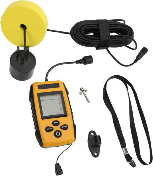 YWBL-WH Depth Finder, Fish Detector for Boat Kayak Fishing, LCD Depth Finder with Backlight - PuriLite