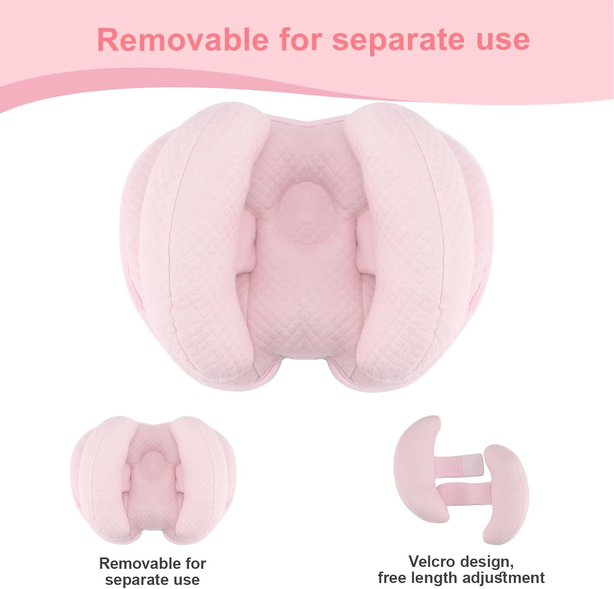 KAKIBLIN 2 in 1 Baby Head Pillow with Banana Neck Pillow for 3 Months to 8 Months Baby Travel Pillow for Stroller or Bed - PuriLite