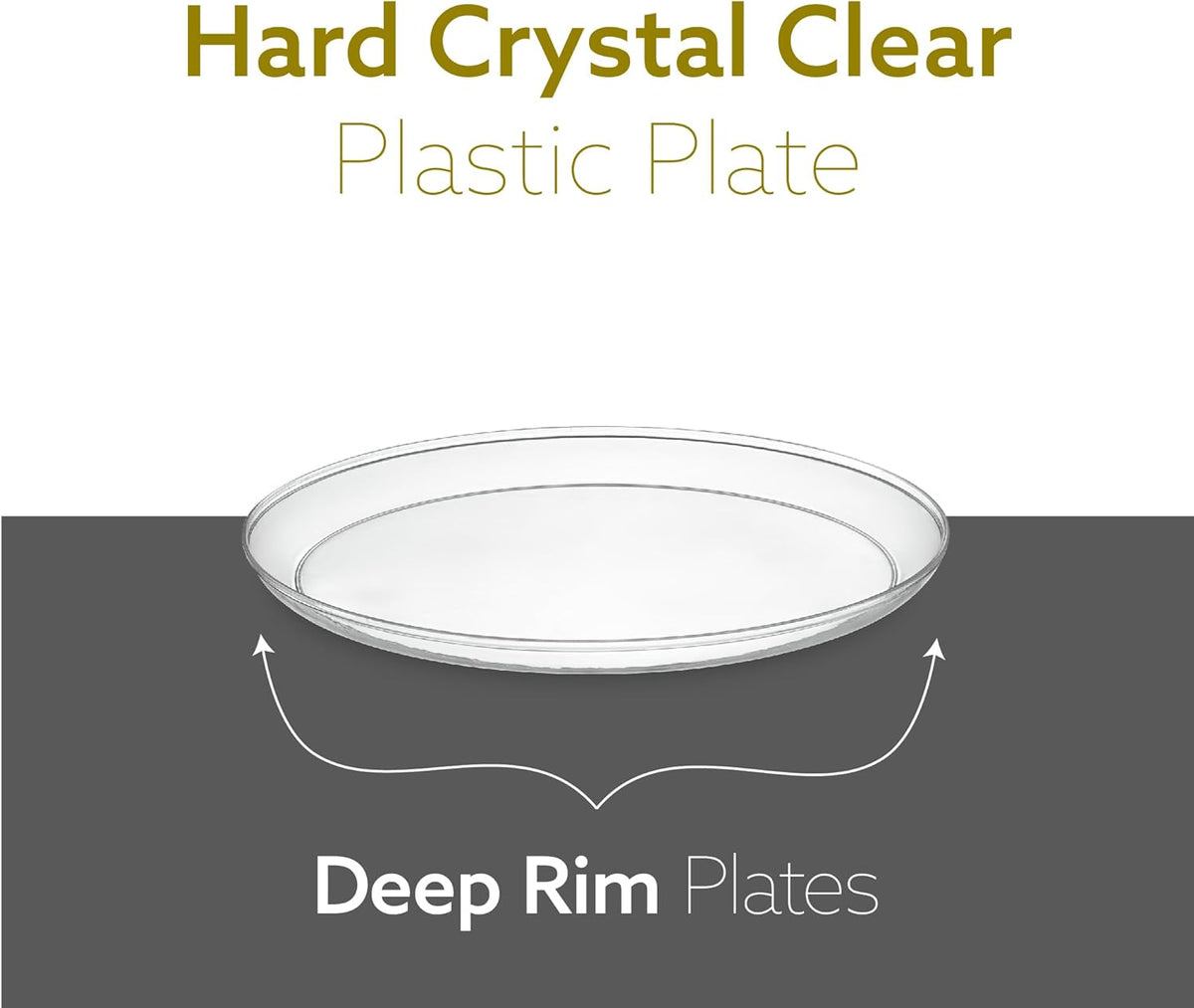 PLASTICPRO [30 Pack 10.7'' Christmass Green Plastic Party Plates Edge Collection Premium heavyweight Elegant Disposable Tableware Dishes - PuriLite