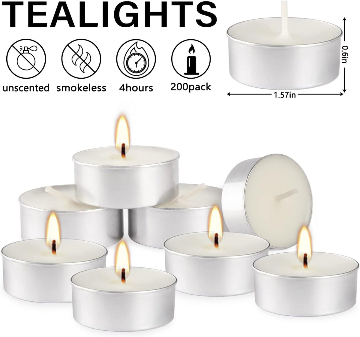Purilite Select White Tea Scented Tealight Candles - PuriLite