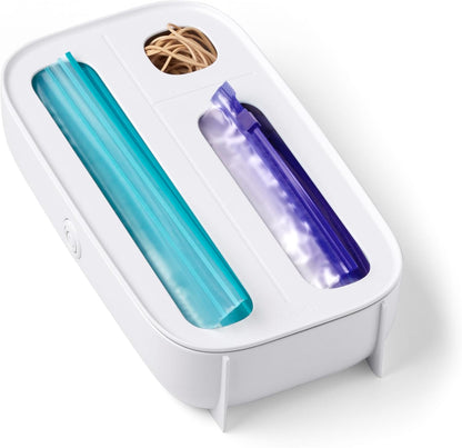 YouCopia StoraBag Drawer Food Bags Dispenser, 3-Slot, Plastic Sandwich Bag Organizer for Kitchen Storage - PuriLite