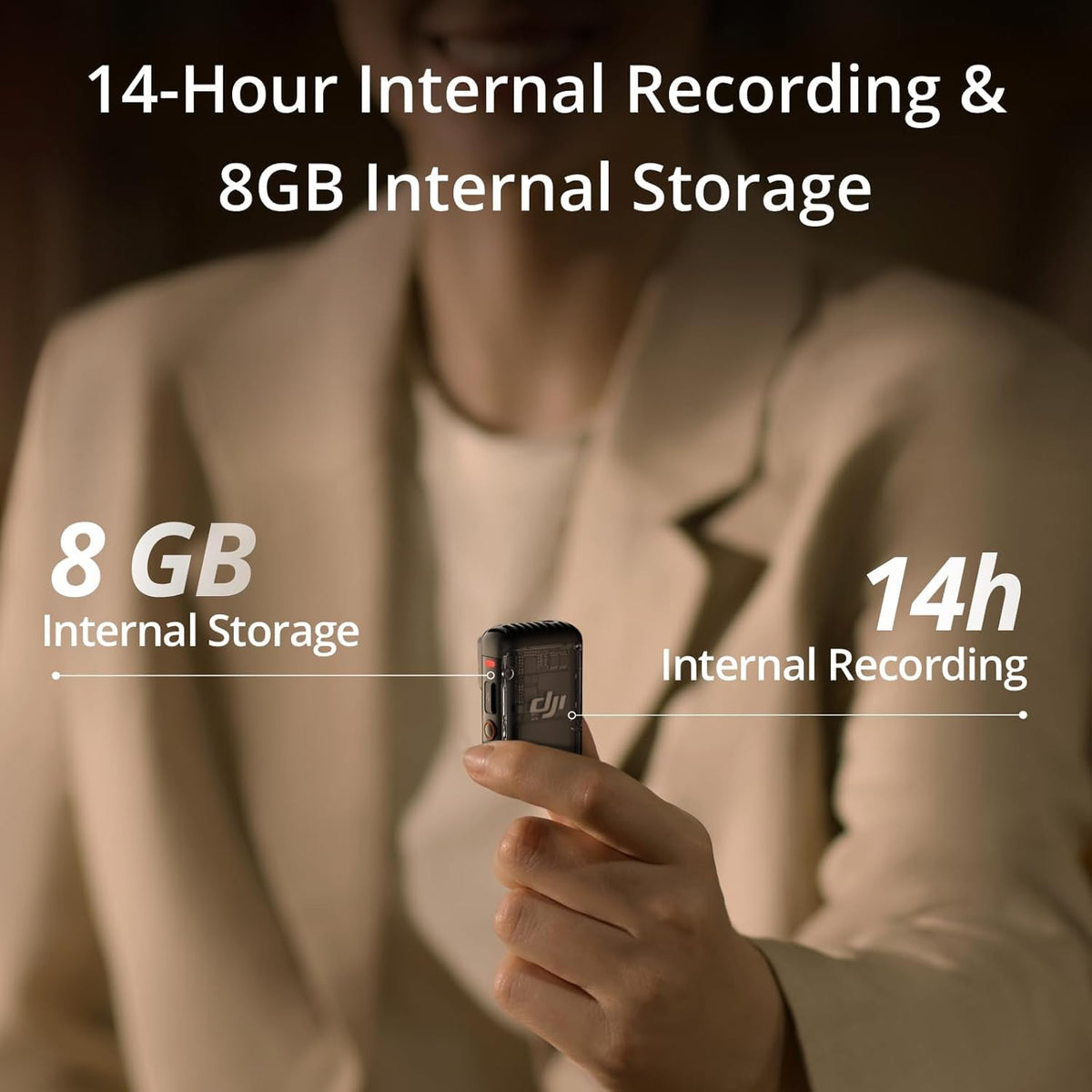 DJI Mic 2 (2 TX + 1 RX + Charging Case), Wireless Lavalier Microphone, Intelligent Noise Cancelling, 32-bit Float Internal Recording, 820 ft.(250m) Range, Microphone for iPhone, Android, Camera - PuriLite