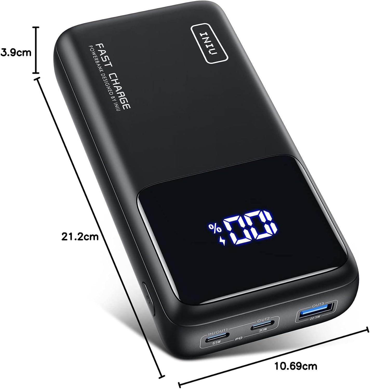 INIU Power Bank, 25000mAh 100W High Capacity USB C Laptop & Phone Portable Charger, Fast Charging Flight Cruise Ship Travel Essential Mini Battery Pack for College Students Travelers Boys Girls, Red - PuriLite