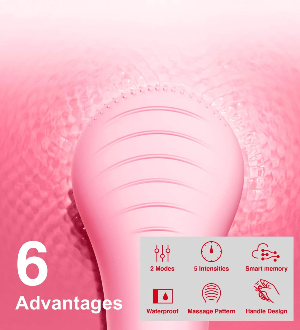 Några Coola Facial Cleansing Brush, Waterproof Electric Face Cleansing Brush Device for Deep Cleaning|Gentle Exfoliating|Massaging,Rechargeable Silicone Skin Wash Machine with Magnet Charger - PuriLite
