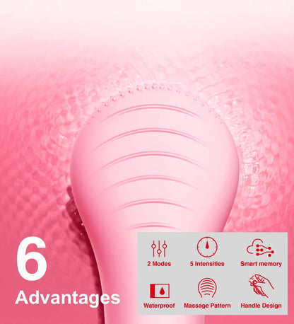 Några Coola Facial Cleansing Brush, Waterproof Electric Face Cleansing Brush Device for Deep Cleaning|Gentle Exfoliating|Massaging,Rechargeable Silicone Skin Wash Machine with Magnet Charger - PuriLite