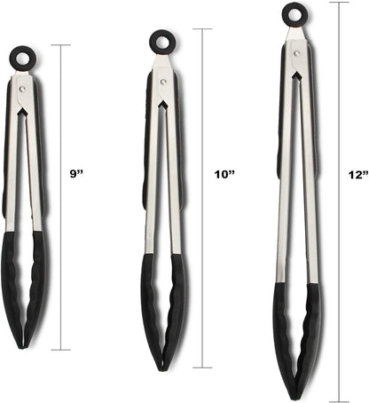 Purilite Select Silicone &amp; Stainless Steel Kitchen Tongs - PuriLite