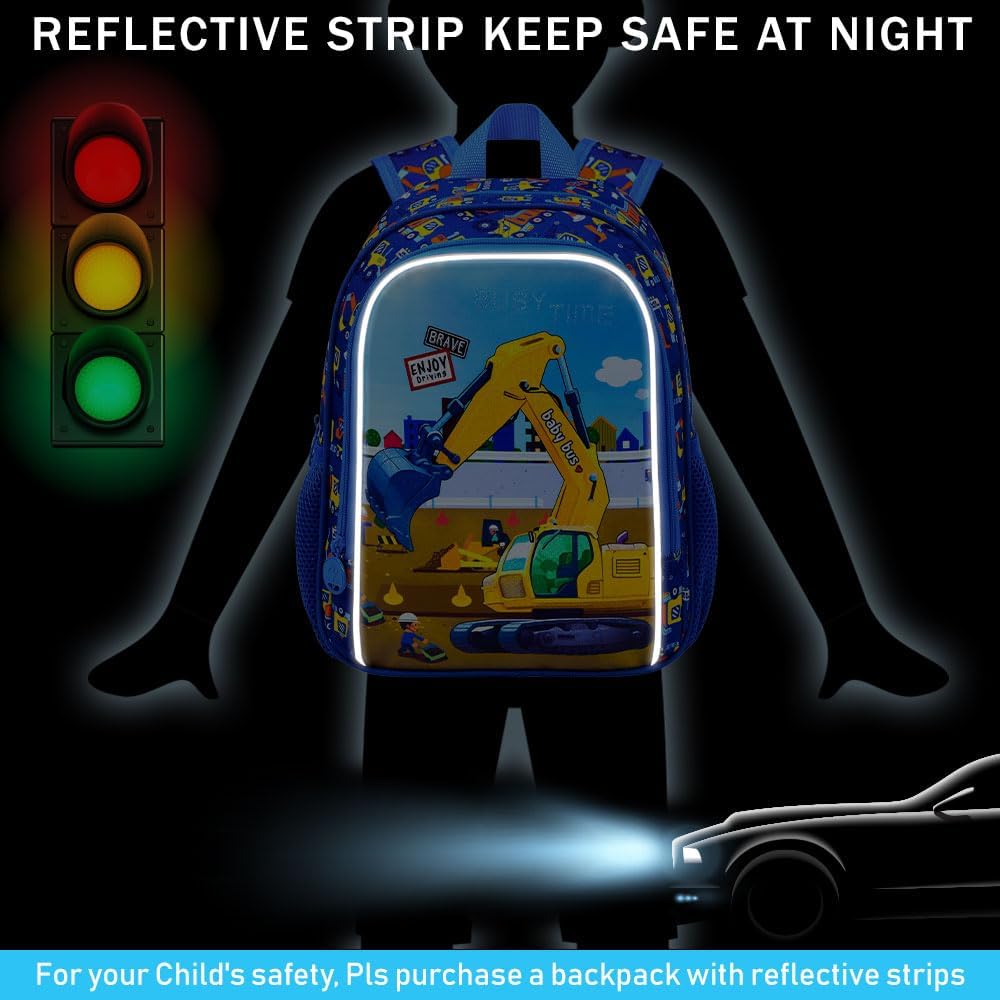 3pcs Backpack for Boys and Girls, 16” Kids Kindergarten Bookbag with Lunch Box, Cute Elementary Backpacks for Boy Girl - PuriLite
